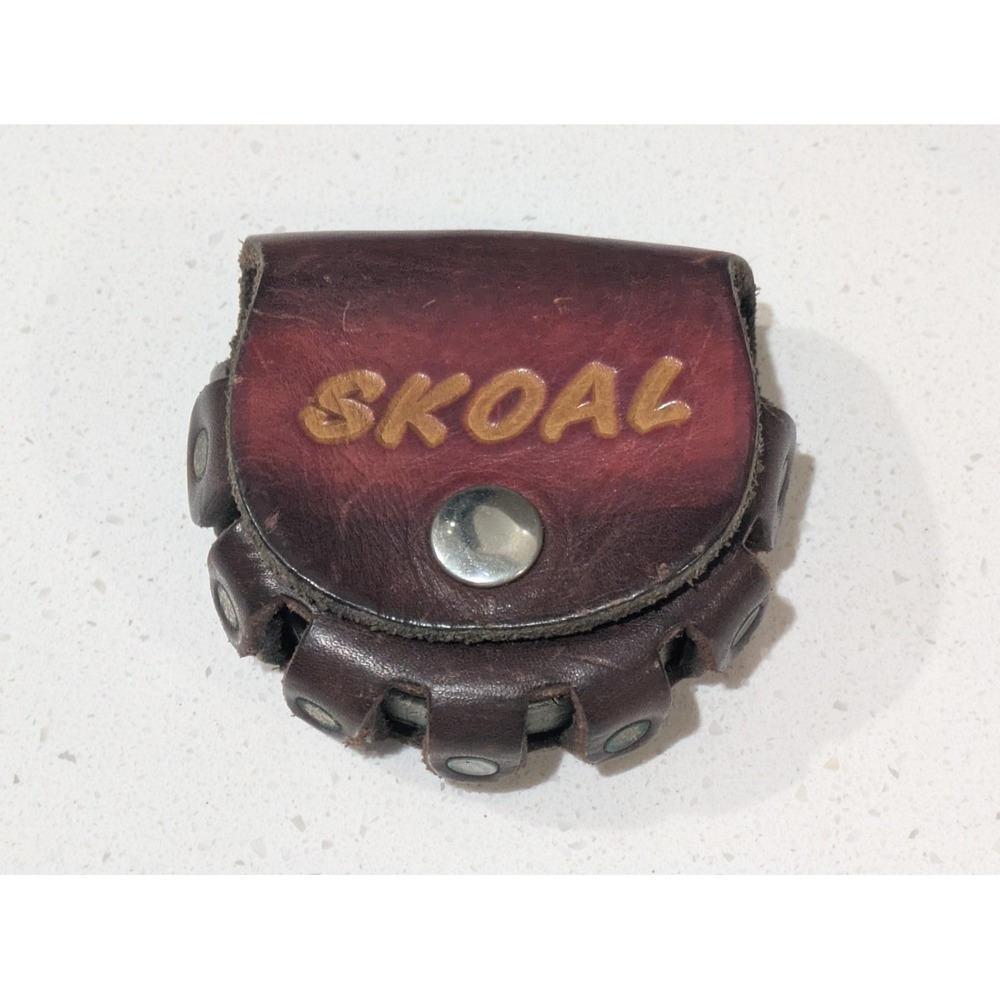 Vintage Skoal Leather Snuff Can Belt Holder California Leather Merced Cowboy USA